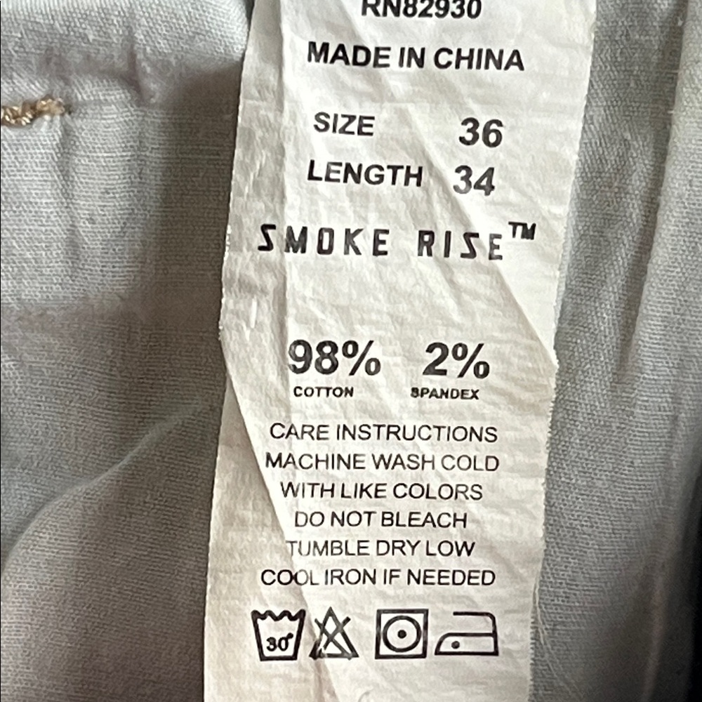 Smoke Rise Distressed Rip Repair Light Blue Men’s Jeans Sz 36x34 Streetwear Edgy - Picture 7 of 12